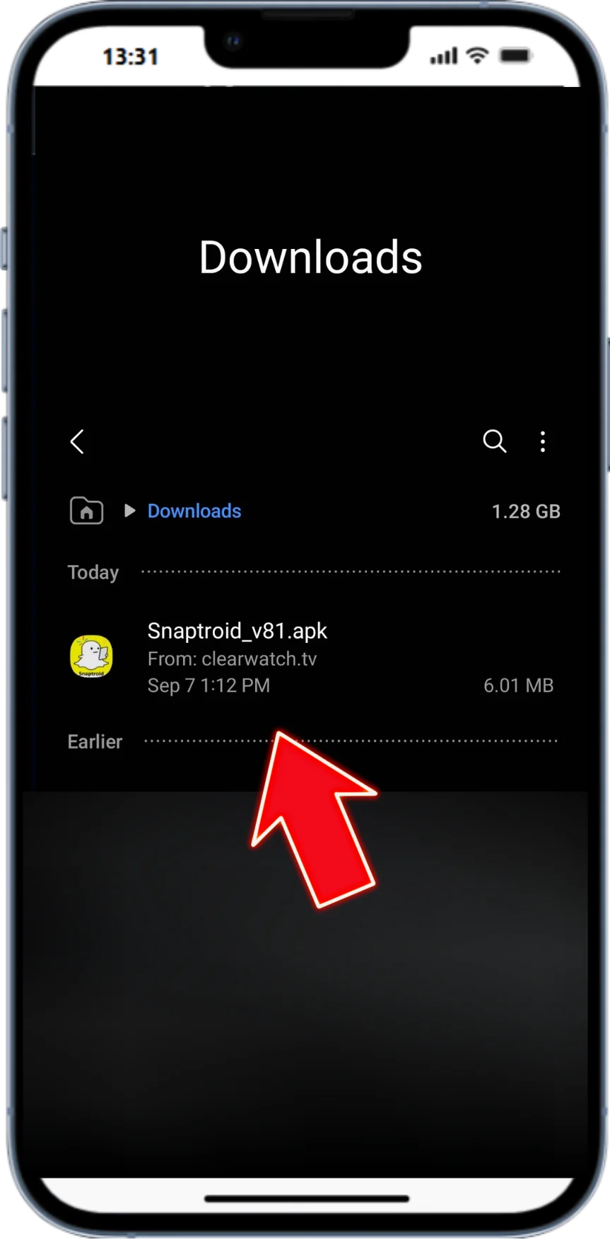 Download Official Snaptroid V4.1 | Latest Version 2026 5 Step 3: Click on the file