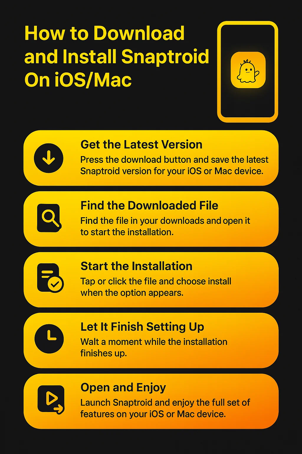Download Official Snaptroid V4.1 | Latest Version 2026 7 How to Download and Install Snaptroid On iOS/Mac